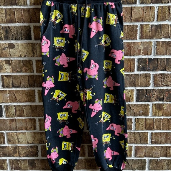 Nickelodeon Other - Nickelodeon Black and Pink Pajama Bottoms with Playful Design